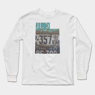 Vintage Utah License Plates Long Sleeve T-Shirt